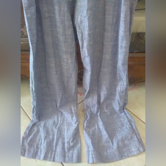 BNWOT PIN STRIPED OVERALLS BY JAPNA SZ.L COTTON BUTTONS FRONT - Picture 5 of 9